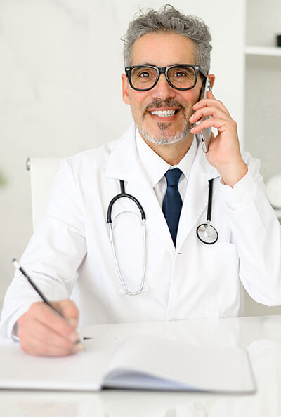 Sympathischer Chefarzt schreibt in seinen Kalender